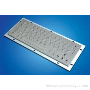 ZT599A  Kiosk Metal Keyboard with 64 Stainless Keys